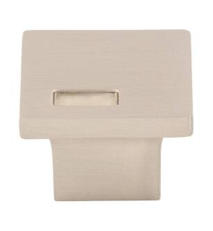 Top Knobs TK269BSN Sanctuary II 1 1/4" Zinc Alloy Square Shaped Modern Metro Slot Cabinet Knob in Brushed Satin Nickel