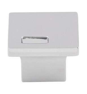 Top Knobs TK269PC Sanctuary II 1 1/4" Zinc Alloy Square Shaped Modern Metro Slot Cabinet Knob in Polished Chrome
