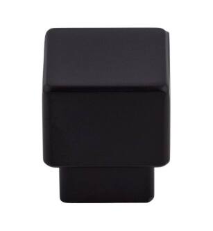 Top Knobs TK32BLK Sanctuary 1" Zinc Alloy Square Shaped Tapered Cabinet Knob in Flat Black