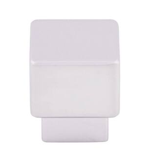 Top Knobs TK32ALU Sanctuary 1" Zinc Alloy Square Shaped Tapered Cabinet Knob in Aluminum