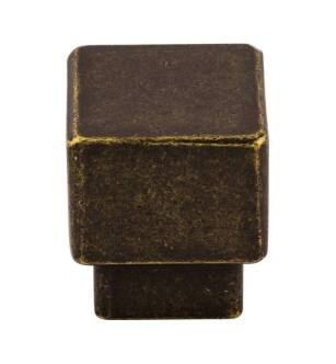 Top Knobs TK32GBZ Sanctuary 1" Zinc Alloy Square Shaped Tapered Cabinet Knob in German Bronze