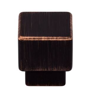Top Knobs TK32TB Sanctuary 1" Zinc Alloy Square Shaped Tapered Cabinet Knob in Tuscan Bronze