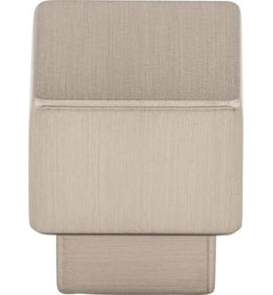 Top Knobs TK32BSN Sanctuary 1" Zinc Alloy Square Shaped Tapered Cabinet Knob in Brushed Satin Nickel