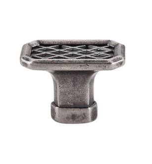 Top Knobs TK205PTA Tower Bridge 1 1/2" Zinc Alloy Rectangle Shaped Cabinet Knob in Pewter Antique