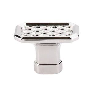 Top Knobs TK205PN Tower Bridge 1 1/2" Zinc Alloy Rectangle Shaped Cabinet Knob in Polished Nickel