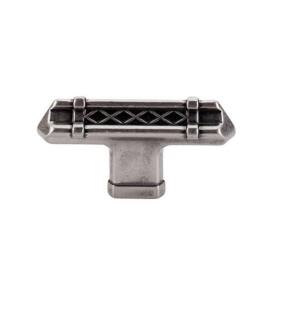 Top Knobs TK204PTA Tower Bridge 2 5/8" Zinc Alloy T-Handle Shaped Cabinet Knob in Pewter Antique