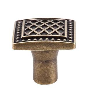 Top Knobs TK174GBZ Trevi 1 1/4" Zinc Alloy Square Shaped Cabinet Knob in German Bronze