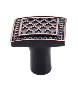 Top Knobs TK174TB Trevi 1 1/4" Zinc Alloy Square Shaped Cabinet Knob in Tuscan Bronze