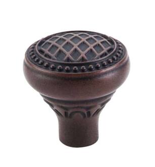 Top Knobs TK173PAR Trevi 1 3/8" Zinc Alloy Round Shaped Cabinet Knob in Patina Rouge