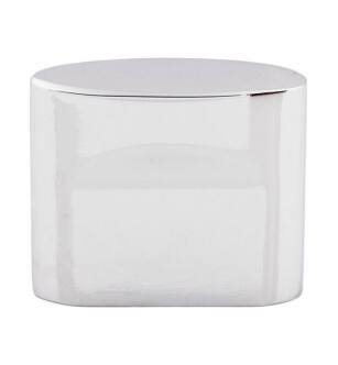 Top Knobs TK73PC Sanctuary 1 1/4" Zinc Alloy Oval Shaped Slot Cabinet Knob in Polished Chrome