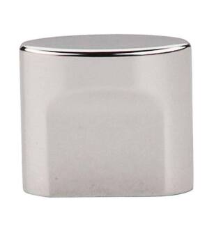 Top Knobs TK73PN Sanctuary 1 1/4" Zinc Alloy Oval Shaped Slot Cabinet Knob in Polished Nickel