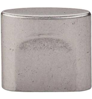 Top Knobs TK73PTA Sanctuary 1 1/4" Zinc Alloy Oval Shaped Slot Cabinet Knob in Pewter Antique