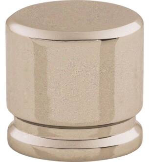 Top Knobs TK59PN Sanctuary 1 1/8" Zinc Alloy Oval Shaped Cabinet Knob in Polished Nickel