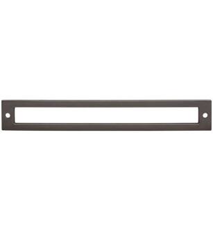 Top Knobs TK927AG Lynwood 8 1/8" Zinc Alloy Hollin Cabinet Pull Backplate in Ash Gray