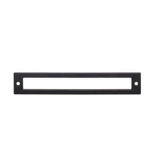 Top Knobs TK926BLK Lynwood 6 3/4" Zinc Alloy Hollin Cabinet Pull Backplate in Flat Black