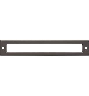 Top Knobs TK926AG Lynwood 6 3/4" Zinc Alloy Hollin Cabinet Pull Backplate in Ash Gray