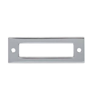 Top Knobs TK923PC Lynwood 3 1/2" Zinc Alloy Hollin Cabinet Pull Backplate in Polished Chrome