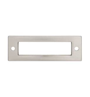 Top Knobs TK923BSN Lynwood 3 1/2" Zinc Alloy Hollin Cabinet Pull Backplate in Brushed Satin Nickel