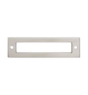 Top Knobs TK924BSN Lynwood 4 1/4" Zinc Alloy Hollin Cabinet Pull Backplate in Brushed Satin Nickel