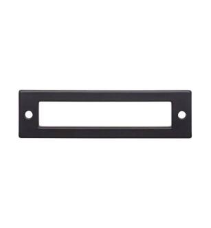 Top Knobs TK924BLK Lynwood 4 1/4" Zinc Alloy Hollin Cabinet Pull Backplate in Flat Black