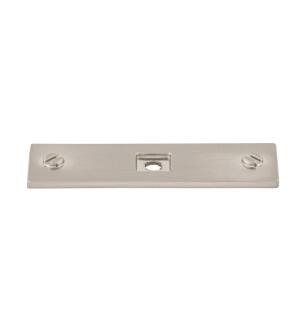 Top Knobs TK741BSN Barrington 3" Zinc Alloy Channing Cabinet Knob Backplate in Brushed Satin Nickel