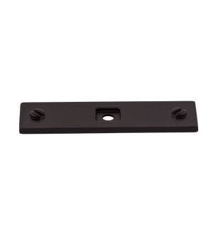 Top Knobs TK741BLK Barrington 3" Zinc Alloy Channing Cabinet Knob Backplate in Flat Black