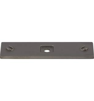 Top Knobs TK741AG Barrington 3" Zinc Alloy Channing Cabinet Knob Backplate in Ash Gray