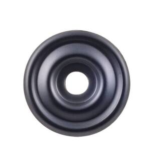 Top Knobs TK890BLK Devon 1 3/8" Zinc Alloy Brixton Cabinet Knob Backplate in Flat Black