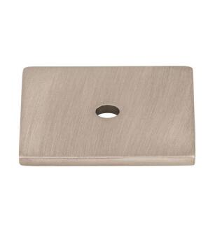 Top Knobs TK95BSN Sanctuary 1 1/4" Zinc Alloy Square Cabinet Knob Backplate in Brushed Satin Nickel