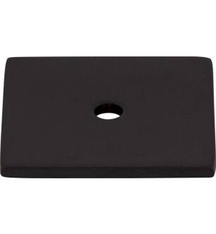 Top Knobs TK95BLK Sanctuary 1 1/4" Zinc Alloy Square Cabinet Knob Backplate in Flat Black