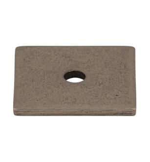 Top Knobs TK94PTA Sanctuary 1" Zinc Alloy Square Cabinet Knob Backplate in Pewter Antique