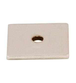 Top Knobs TK94PN Sanctuary 1" Zinc Alloy Square Cabinet Knob Backplate in Polished Nickel
