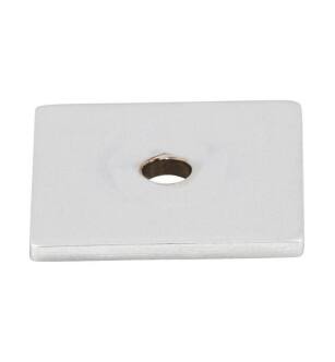 Top Knobs TK94PC Sanctuary 1" Zinc Alloy Square Cabinet Knob Backplate in Polished Chrome