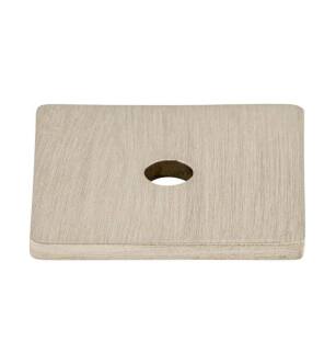 Top Knobs TK94BSN Sanctuary 1" Zinc Alloy Square Cabinet Knob Backplate in Brushed Satin Nickel
