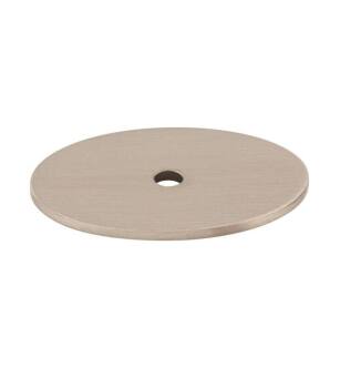 Top Knobs TK62BSN Sanctuary 1 3/4" Steel Large Oval Cabinet Knob Backplate in Brushed Satin Nickel
