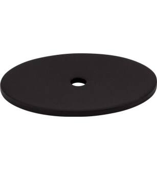 Top Knobs TK62BLK Sanctuary 1 3/4" Steel Large Oval Cabinet Knob Backplate in Flat Black