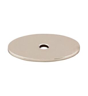 Top Knobs TK60PN Sanctuary 1 1/2" Steel Medium Oval Cabinet Knob Backplate in Polished Nickel