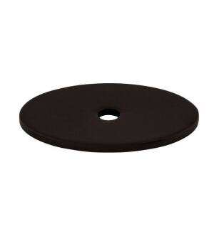 Top Knobs TK60ORB Sanctuary 1 1/2" Steel Medium Oval Cabinet Knob Backplate in Oil Rubbed Bronze