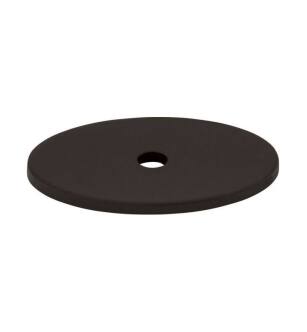Top Knobs TK60BLK Sanctuary 1 1/2" Steel Medium Oval Cabinet Knob Backplate in Flat Black