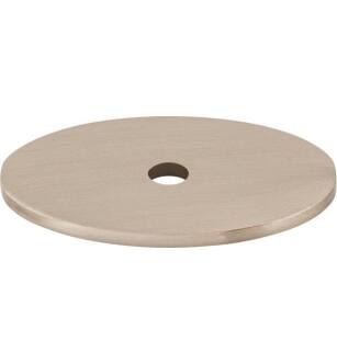 Top Knobs TK60BSN Sanctuary 1 1/2" Steel Medium Oval Cabinet Knob Backplate in Brushed Satin Nickel