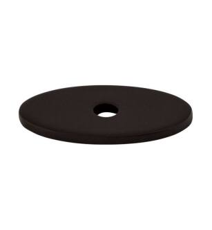 Top Knobs TK58ORB Sanctuary 1 1/4" Steel Small Oval Cabinet Knob Backplate in Oil Rubbed Bronze