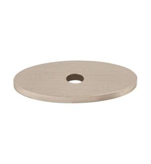 Top Knobs TK58BSN Sanctuary 1 1/4" Steel Small Oval Cabinet Knob Backplate in Brushed Satin Nickel