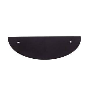 Top Knobs TK54BLK Sanctuary 5" Steel Half Circle Cabinet Pull Backplate in Flat Black