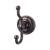 Top Knobs ED2ORBF Edwardian Bath 5" Wall Mount Rope Backplate Double Robe Hook in Oil Rubbed Bronze