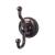 Top Knobs ED2ORBA Edwardian Bath 5" Wall Mount Beaded Backplate Double Robe Hook in Oil Rubbed Bronze