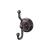 Top Knobs ED2ORBB Edwardian Bath 5" Wall Mount Beaded Backplate Double Robe Hook in Oil Rubbed Bronze