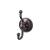 Top Knobs ED2ORBD Edwardian Bath 5" Wall Mount Plain Backplate Double Robe Hook in Oil Rubbed Bronze