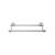 Top Knobs ED7BSNB Edwardian Bath 20 1/2" Wall Mount Hex Backplate Double Towel Bar in Brushed Satin Nickel