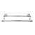 Top Knobs ED7PCB Edwardian Bath 20 1/2" Wall Mount Hex Backplate Double Towel Bar in Polished Chrome