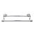 Top Knobs ED7PCF Edwardian Bath 20 1/2" Wall Mount Rope Backplate Double Towel Bar in Polished Chrome